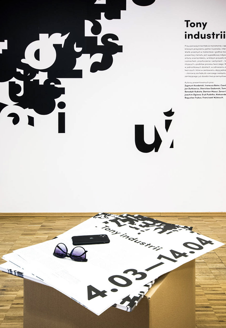 Tony Industrii MMT projekt płachty broszura wystawy